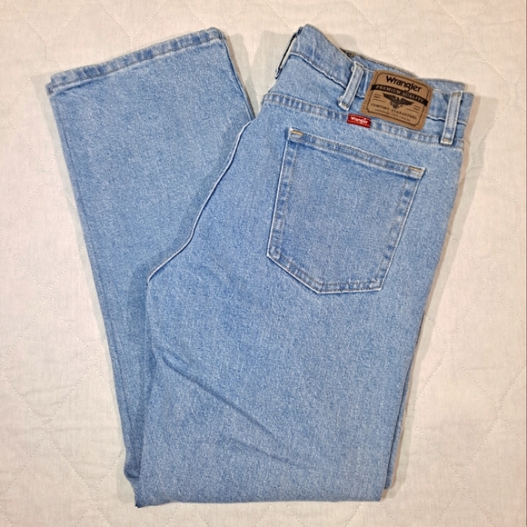 Wrangler Premium Quality Regular-Fit Stretch Denim Jeans Men's 36x29 Blue 5-Pkt. - Picture 1 of 12